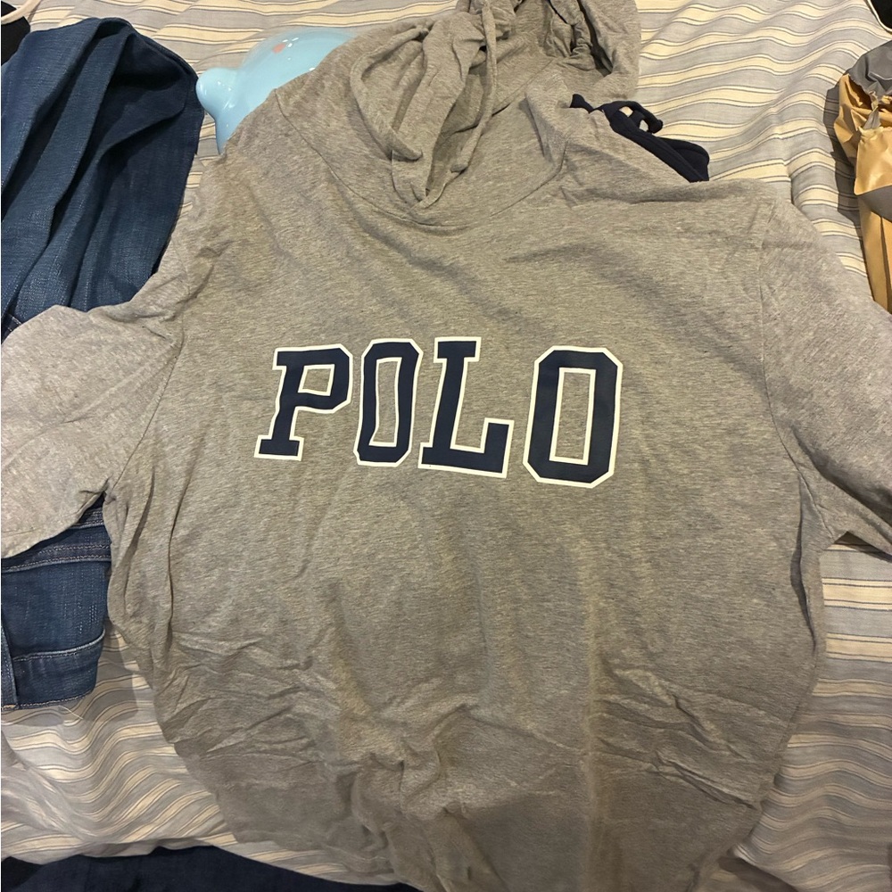 Polo by Ralph Lauren Gray Hoodie Sweater